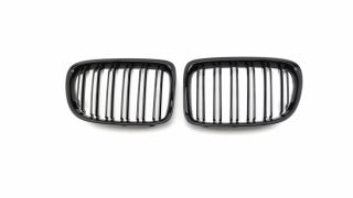 Set 2 grile duble, negru lucios, M Design pentru BMW X1 E84