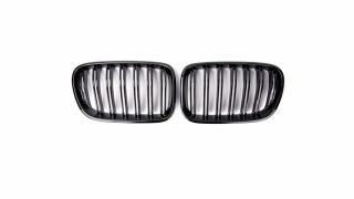 Set 2 grile duble, negru lucios, M Design pentru BMW X3 F25 Nonfacelift