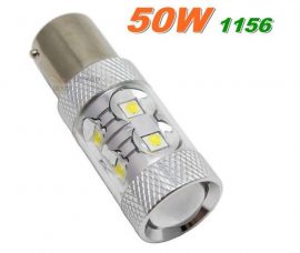 Led auto rosu BA15S 50W, 12V - 24V