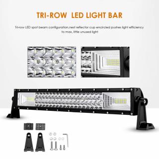 LED Bar Auto Curbat 324W, leduri pe 3 randuri, 12V-24V, 22680 Lumeni