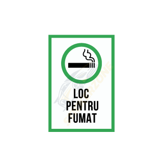 Autocolant Loc pentru fumat 21x14 cm