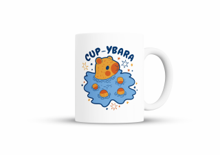 Cana CUP-YBARA pentru cafea, ceai sau cadou, Alb, 380ml