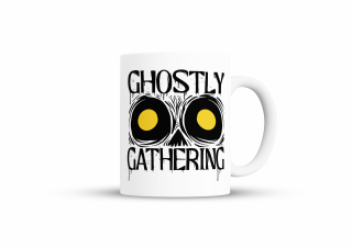 Cana Ghostly Gathering pentru cafea, ceai sau cadou, Alb, 380ml