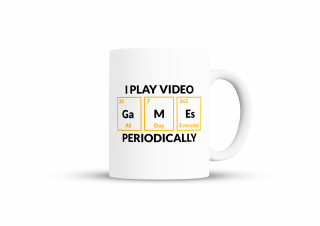 Cana I Play Video Games Periodically pentru cafea, ceai sau ocazii speciale, Alb, 380ml