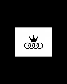 Sticker Audi King, Galben, 10 cm