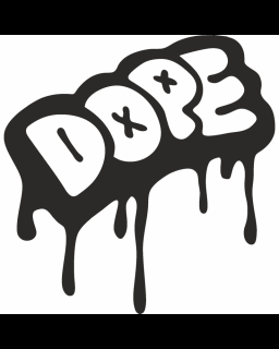 Sticker Auto Dope, Alb, 10 cm