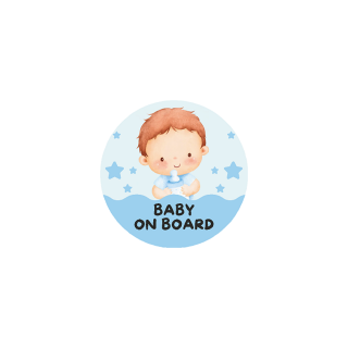 Sticker Baby Boy on Board stele, 10 cm