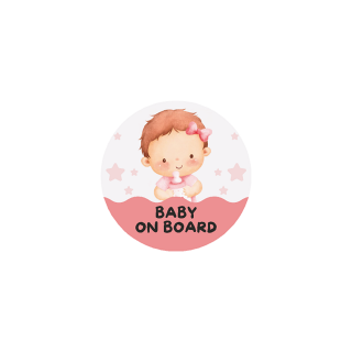 Sticker Baby Girl on Board stele, 10 cm