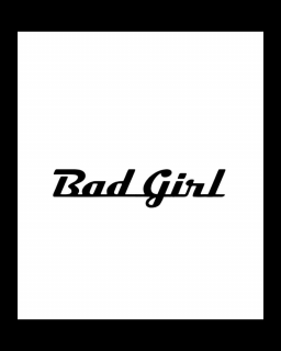 Sticker Bad Girl, Alb, 10 cm