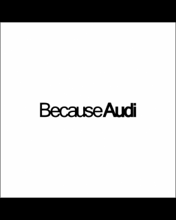 Sticker Because Audi, Alb, 10 cm