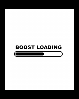 Sticker Boost Loading, Alb, 15 cm