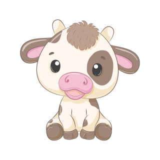 Sticker decorativ perete, camera copii, living, PVC, Happy Cow, 46 x 45 cm