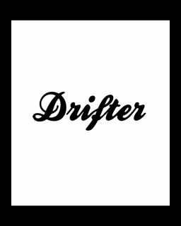 Sticker Drifter, Alb, 10 cm