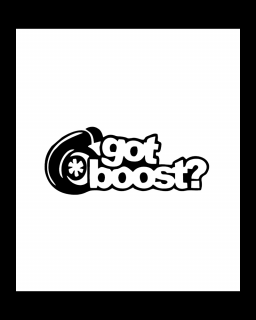 Sticker Got Boost, Alb, 10 cm