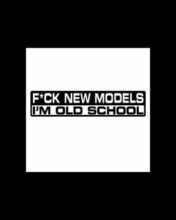 Sticker I m Old School, Alb, 15 cm