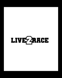 Sticker Live To Race, Albastru, 20 cm