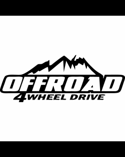 Sticker Off Road 4wheel Drive, Albastru mat, 10 cm