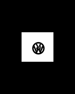 Sticker Volkswagen Peace, Alb, 10 cm