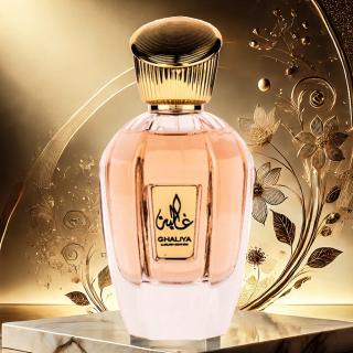 Apa de Parfum Ghaliya Luxury Edition by Wadi Al Khaleej (100ml) ,   Parfum Arabesc de Lux pentru Femei + Tablou Cadou