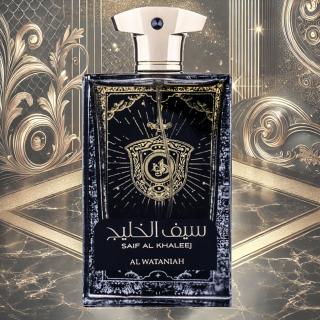 Apa de Parfum Saif Al Khaleej by Al Wataniah (100ml) ,   Parfum Arabesc de Lux pentru Barbati + Tablou Cadou