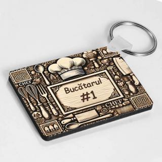 Breloc Personalizat ,   Cadou pentru Bucatar cu Text Personalizabil