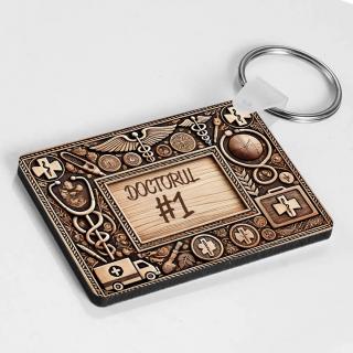 Breloc Personalizat ,   Cadou pentru Doctor cu Text Personalizabil
