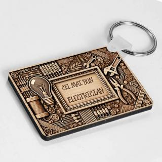 Breloc Personalizat ,   Cadou pentru Electrician cu Text Personalizabil