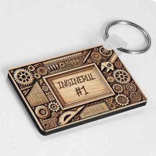 Breloc Personalizat ,   Cadou pentru Inginer cu Text Personalizabil