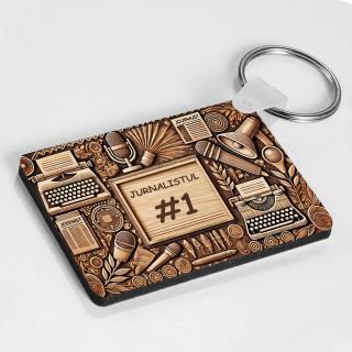 Breloc Personalizat ,   Cadou pentru Jurnalist cu Text Personalizabil
