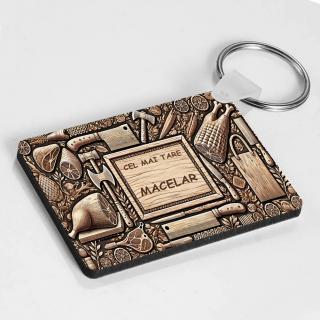 Breloc Personalizat ,   Cadou pentru Macelar cu Text Personalizabil