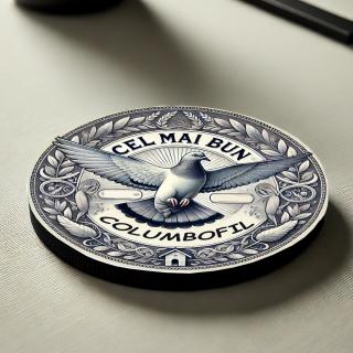 Cadou pentru Columbofil ,   Set 5 Suporturi Pahar Personalizate cu Text