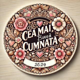 Cadou pentru Cumnata,   Set 5 Suporturi Pahar Personalizate cu Text