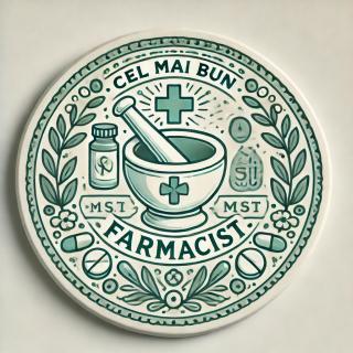 Cadou pentru Farmacist,   Set 5 Suporturi Pahar Personalizate cu Text