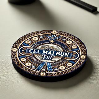 Cadou pentru Fiu ,   Set 5 Suporturi Pahar Personalizate cu Text