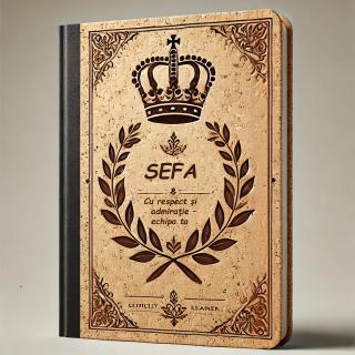 Cadou pentru Sefa ,   Agenda Personalizata cu Text
