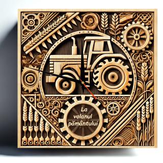 Ceas Personalizat ,   Cadou pentru Tractorist cu Text Personalizabil