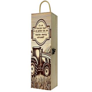 Cutie Vin Personalizata Tractorist