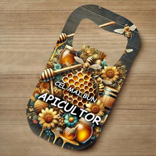 Desfacator Metalic Personalizat ,   Cadou pentru Apicultor cu Text Personalizabil