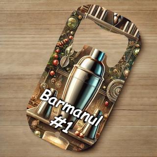 Desfacator Metalic Personalizat ,   Cadou pentru Barman cu Text Personalizabil