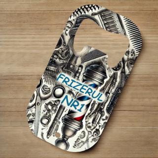 Desfacator Metalic Personalizat ,   Cadou pentru Frizer cu Text Personalizabil