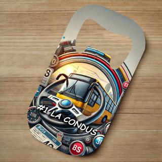 Desfacator Metalic Personalizat ,   Cadou pentru Sofer Autobuz  cu Text Personalizabil