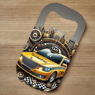 Desfacator Metalic Personalizat ,   Cadou pentru Taximetrist cu Text Personalizabil