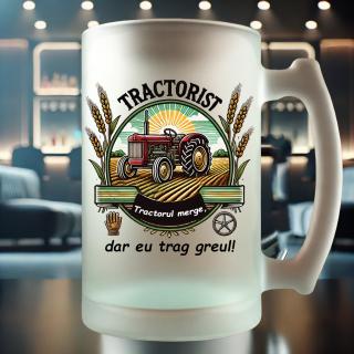 Halba Cadou pentru Tractorist ,   Personalizata cu Grafica si Mesaj