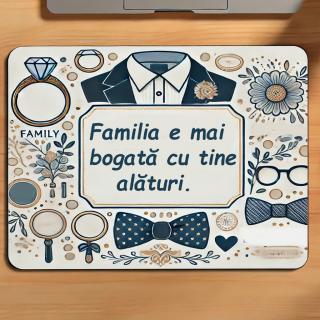 Mousepad Personalizat ,   Cadou pentru Ginere cu Text Personalizabil