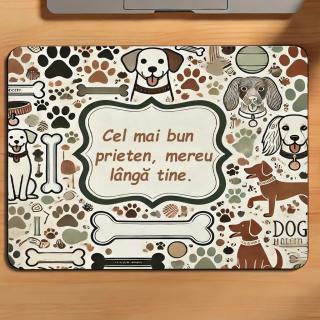 Mousepad Personalizat ,   Cadou pentru Iubitorii de Caini cu Text Personalizabil
