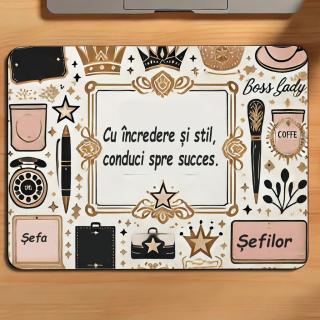 Mousepad Personalizat ,   Cadou pentru Sefa cu Text Personalizabil
