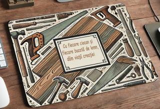 Mousepad Personalizat ,   Cadou pentru Tamplar cu Text Personalizabil