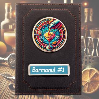 Portofel Cadou pentru Barman,   Personalizat cu Text si Logo