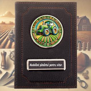 Portofel Cadou pentru Tractorist,   Personalizat cu Text si Logo