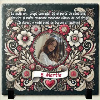 Tablou Ardezie Cadou Cumnata 8 Martie
